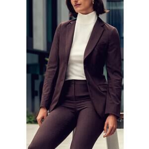 Ministry Of Supply Dark Chocolate Heather Velocity Tailored Blazer Size 16